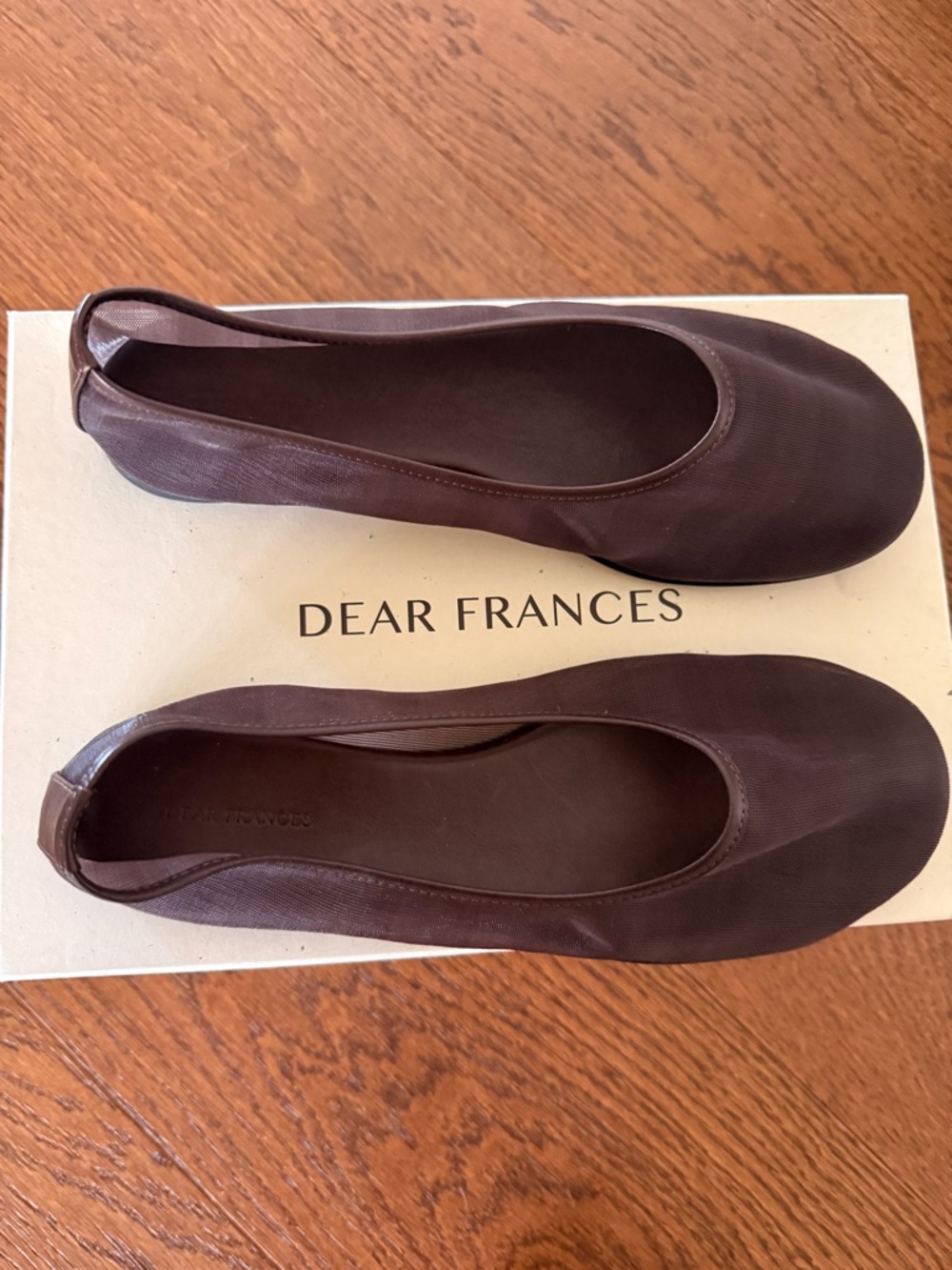 Dear Frances Balla Brown Mesh Ballet Flat - Picture 3 of 4